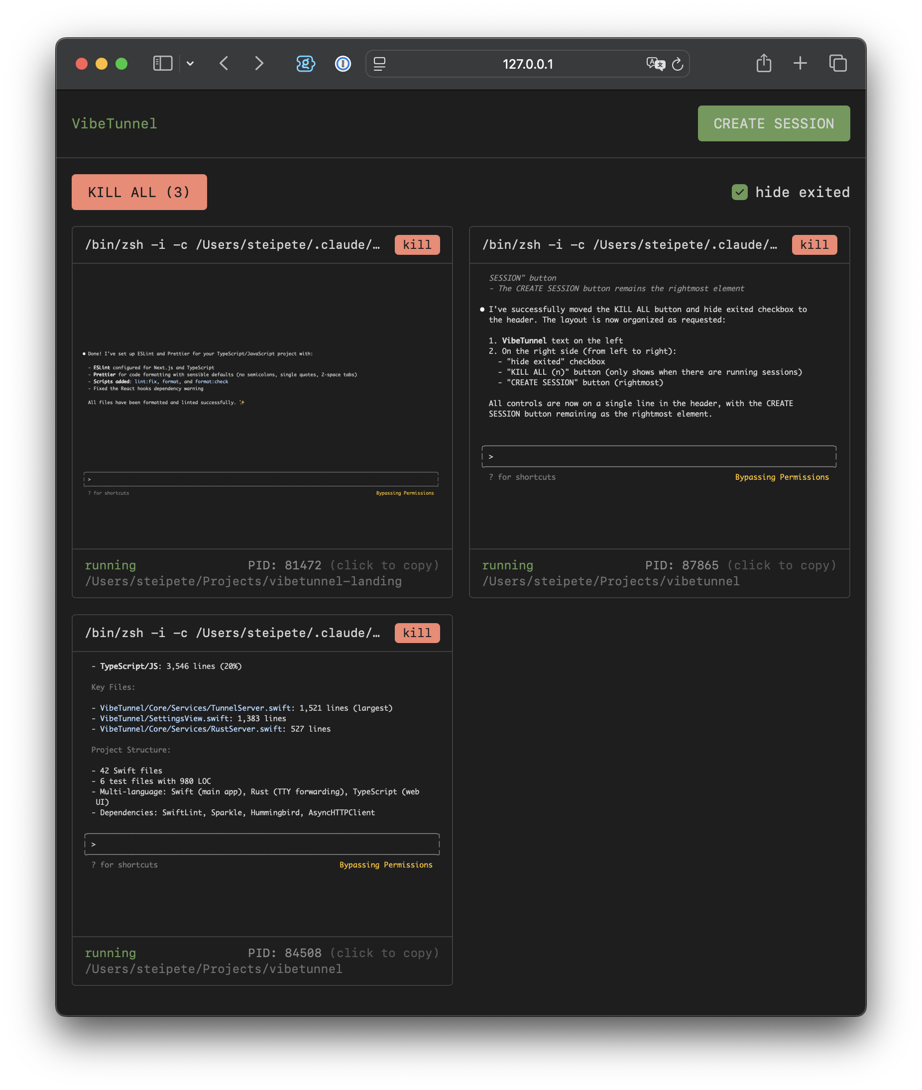 VibeTunnel Frontend